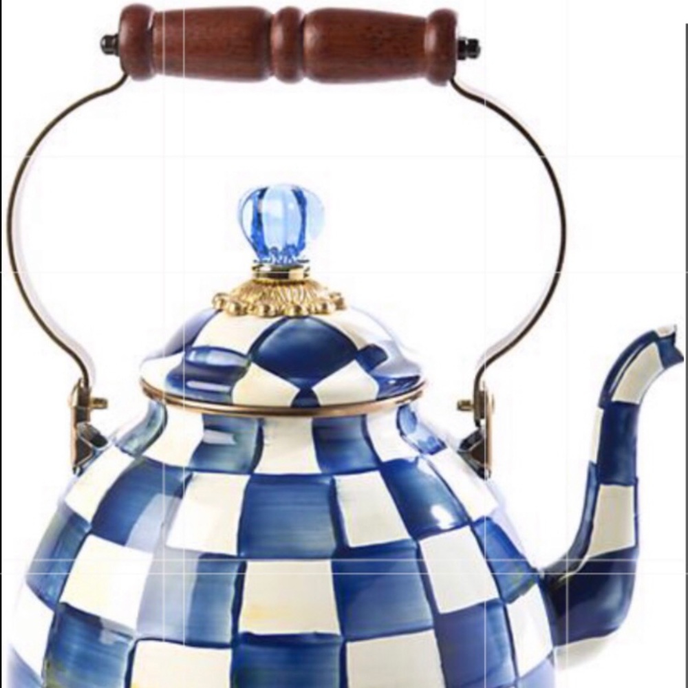 MacKenzie-Childs Royal Check Tea Kettle